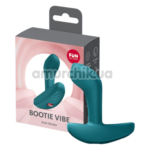 Анальная пробка с вибрацией Fun Factory Bootie Vibe, бирюзовая