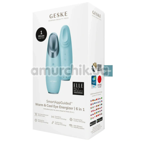 Массажер для глаз Geske Warm & Cool Eye Energizer 6 in 1, бирюзовый