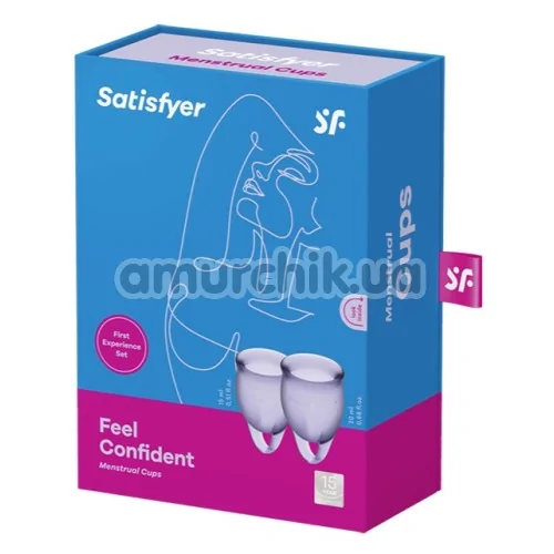 Набір з 2 менструальних чаш Satisfyer Feel Confident, фіолетовий