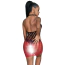 Платье Star Night Seductive See-Through Fishnet Halter Dress, черно-красное - Фото №2