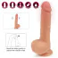 Вібратор із ротацією та підігрівом Dual-Layered Silicone Nature Cock Liam 8.5, тілесний - Фото №6