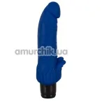 Вибратор Vibra Lotus Silicone Classics Big Vibrator, синий - Фото №1