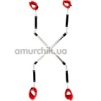 Фіксатори для рук та ніг Art of Sex Bondage Set Arms And Legs Prison, червоно-чорні - Фото №1