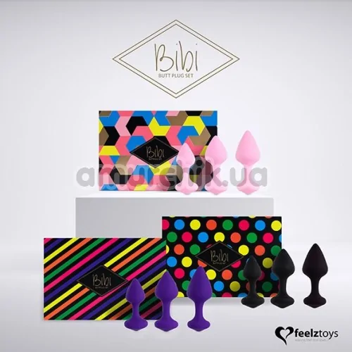 Набір анальних пробок FeelzToys Bibi, рожевий