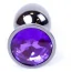 Анальна пробка з фіолетовим кристалом Exclusivity Jewellery Dark Silver Plug, срібна - Фото №4
