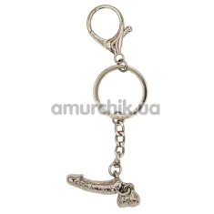 Брелок в виде пениса Liebe Seele Zinc Alloy Dildo Key Holder, серебряный - Фото №1