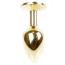 Анальная пробка с голубым кристаллом Exclusivity Jewellery Gold Plug, золотая - Фото №4