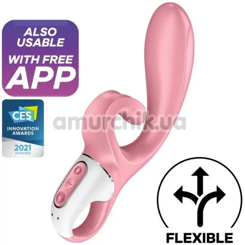 Вібратор Satisfyer Hug Me, рожевий