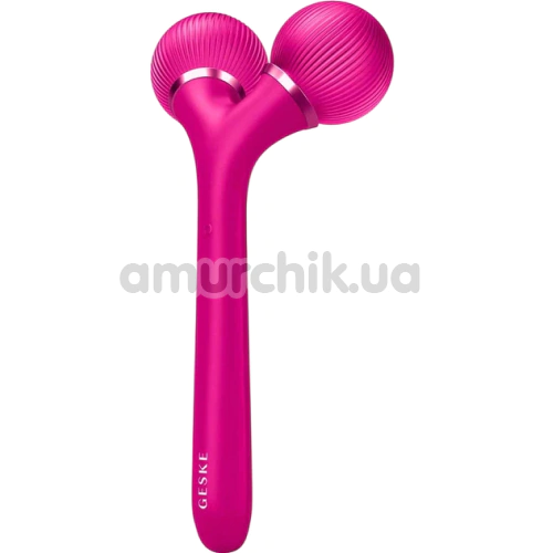 Ультразвуковий масажер Geske Sonic Facial & Body Roller 4 in 1, темно-рожевий