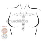 Прикраса для тіла Leg Avenue Kismet Jewels Sticker & Body Glitter, срібна - Фото №1