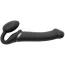 Безременевий страпон із вібрацією Strap-On-Me Vibrating Bendable Strap-On L, чорний - Фото №1
