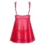 Комплект Obsessive Rougebelle Babydoll, красный: пеньюар + трусики-стринги - Фото №6