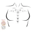 Прикраса для тіла Leg Avenue Kismet Jewels Sticker & Body Glitter, срібна - Фото №1
