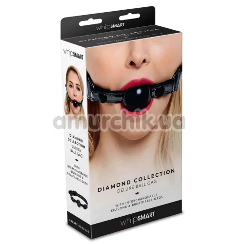 Кляп Whipsmart Diamond Collection Deluxe Ball Gag, черный