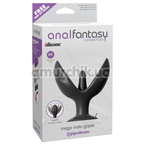 Анальна пробка Anal Fantasy Collection Mega Insta Gaper, чорна