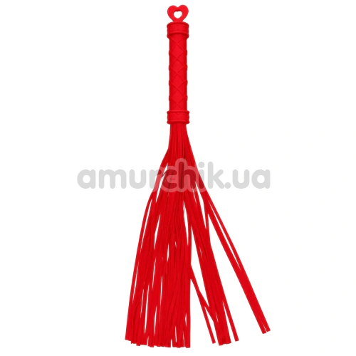 Флоггер DS Fetish Flogger Silicone Heart, красный