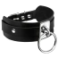 Нашийник Kinky Diva Collar Me! O-Ring Collar, чорно-срібний - Фото №1