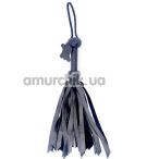 Флоггер DS Fetish Calf Leather Flogger Round Knotting, черный - Фото №1