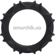 Эрекционное кольцо Atlas Silicone Ring, черное - Фото №1