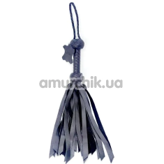 Флогер DS Fetish Calf Leather Flogger Round Knotting чорний - Фото №1