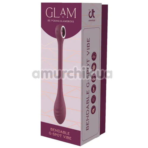 Вібратор для точки G Glam Bendable G-Spot Vibe, фіолетовий