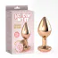 Анальная пробка с розовой розой Matrix Mont Spark Rose Anal Plug M, золотая - Фото №5