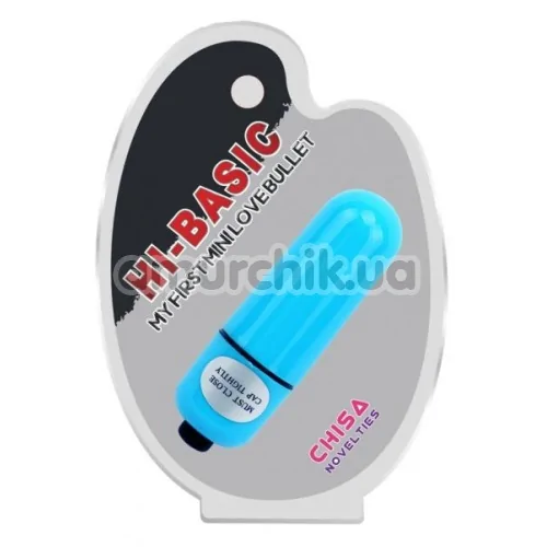 Кліторальний вібратор My First Mini Love Bullet Blue, блакитний