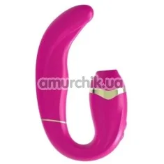 Вибратор с вакуумным стимулятором Adrien Lastic Exploring Senses My G, розовый - Фото №1