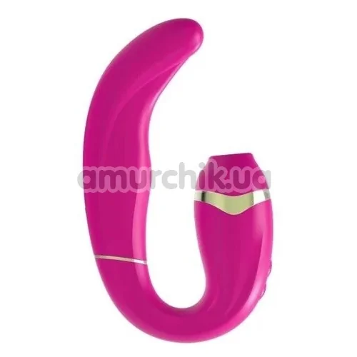 Вибратор с вакуумным стимулятором Adrien Lastic Exploring Senses My G, розовый - Фото №1