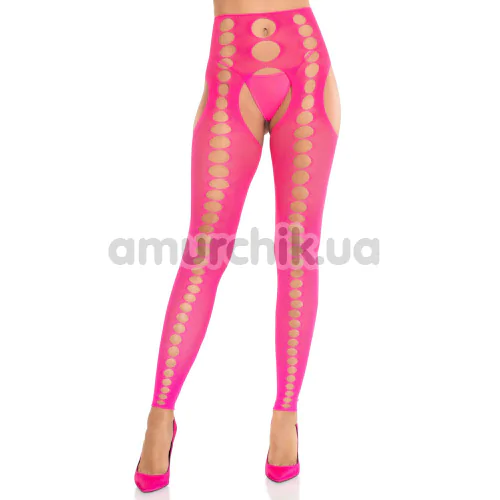 Колготки Leg Avenue Seamless Opaque Footless Suspender Hose, розовые - Фото №1