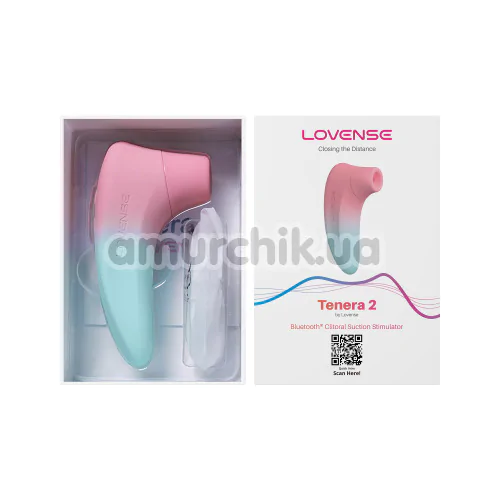 Симулятор орального сексу для жінок Lovense Tenera 2, рожево-блакитний