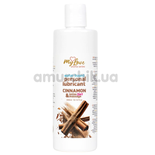 Масажний лубрикант MyLove Aroma Series Personal Lubricant 2in1 Cinnamon - кориця, 300 мл - Фото №1