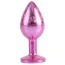 Анальная пробка с розовым кристаллом Matrix Mont Nebula Pink Gem Metal Plug M, розовая - Фото №4