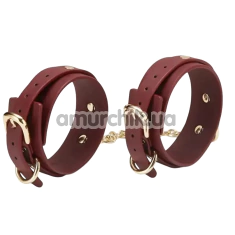 Фиксаторы для ног Roomfun Leather Anclecuffs, бордовые - Фото №1