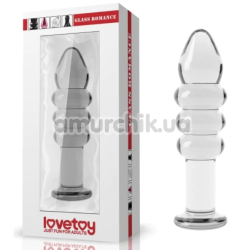 Анальна пробка Love Toy Glass Romance Dildo, прозора