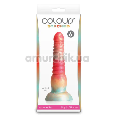 Фаллоимитатор Colours Stacked 6, красно-золотой