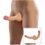 Двухконечный фаллоимитатор Holy Dong 12, телесный - Фото №5