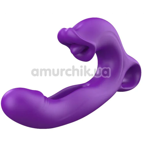 Вибратор для клитора и точки G Sweet Play G-Spot Vibrator With Clitoral Licking & Flapping A17, фиолетовый