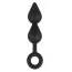 Анальна подвійна пробка Black Velvets Plug Silicone, чорна - Фото №1