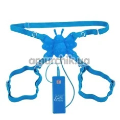 Клиторальный стимулятор Posh Silicone Butterfly Lover, голубой - Фото №1