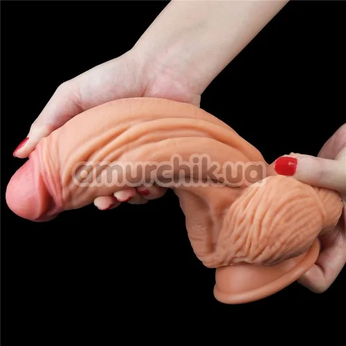 Фаллоимитатор Dual-Layered Silicone Nature Cock LV411014, светло-телесный