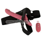 Страпон с вибрацией и толчками Your Strap-On Collection Set Harness RC Thrusting Vibrator, розовый - Фото №1