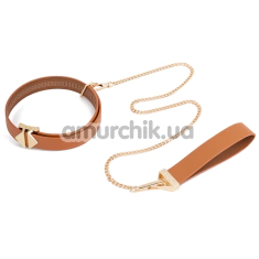 Ошейник с поводком Lockink Tied Collar With Leash Set, коричневый - Фото №1