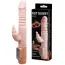 Вібратор з ротацією, поштовхами і підігрівом Hot Bunny BW-037039, тілесний - Фото №9
