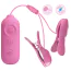 Зажимы для сосков с вибрацией и электростимуляцией Pretty Love Nipple Clips Romantic Wawe II, розовые - Фото №5