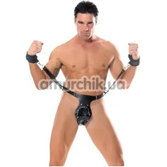 Набор фиксаторов Jockstrap With Wrist Restraints для мужчин - Фото №1