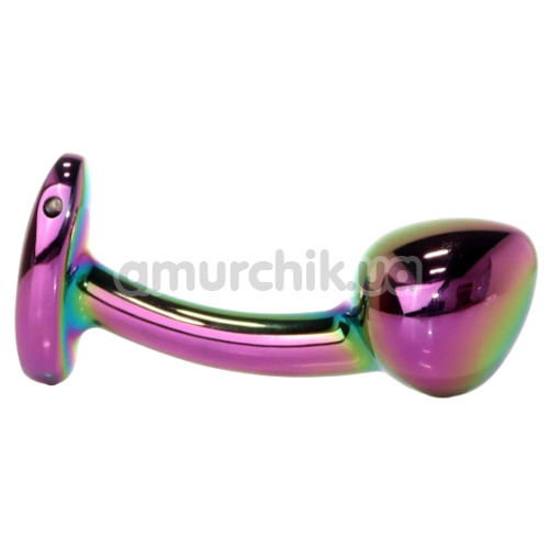 Анальная пробка Exclusivity Jewellery Multicolour Curved Plug M, радужная