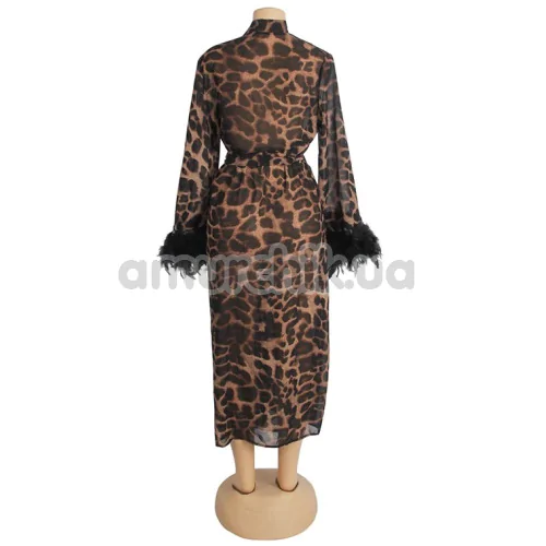 Пеньюар Star Night Sexy Leopard Long Sleeve Robe, леопардовий