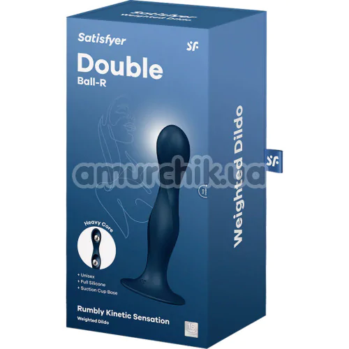Фаллоимитатор Satisfyer Double Ball-R, синий