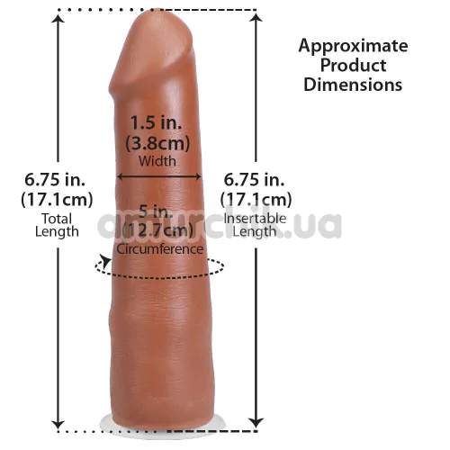 Фаллоимитатор Doc Johnson The Realistic Cock 7, светло-коричневый
